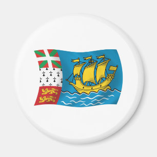 Vlagmagneet van Saint-Pierre en Miquelon Magneet
