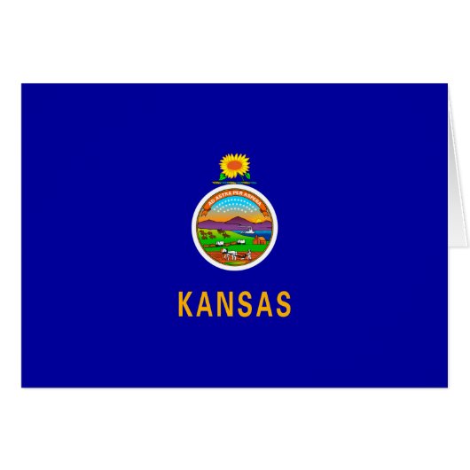 Vlagontwerp Kansas-staat (Voorkant Horizontaal)
