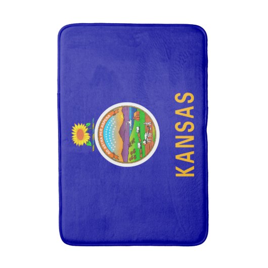 Vlagontwerp Kansas-staat Badmat (Voorkant Verticaal)
