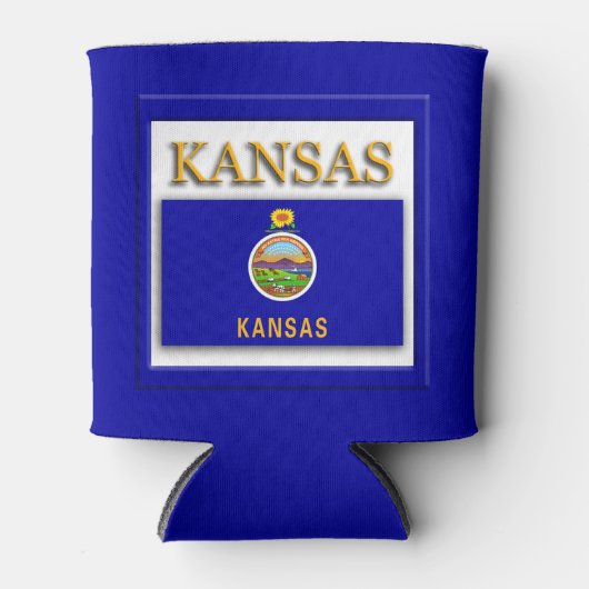Vlagontwerp Kansas-staat Blikjeskoeler (Voorkant)