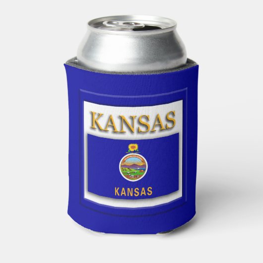 Vlagontwerp Kansas-staat Blikjeskoeler (Blikje Achterkant)