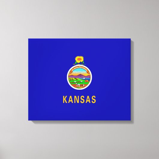 Vlagontwerp Kansas-staat Canvas Afdruk (Voorkant)