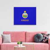 Vlagontwerp Kansas-staat Canvas Afdruk (Insitu (Woonkamer))
