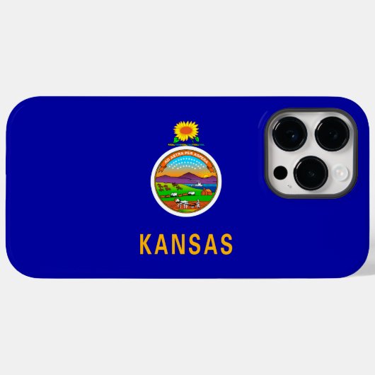 Vlagontwerp Kansas-staat Case-Mate iPhone Case (Achterkant (horizontaal))