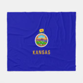 Vlagontwerp Kansas-staat Fleece Deken (Voorkant (Horizontaal))