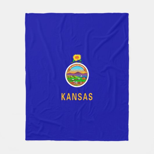 Vlagontwerp Kansas-staat Fleece Deken (Voorkant)