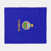 Vlagontwerp Kansas-staat Fleece Deken (Voorkant (Horizontaal))