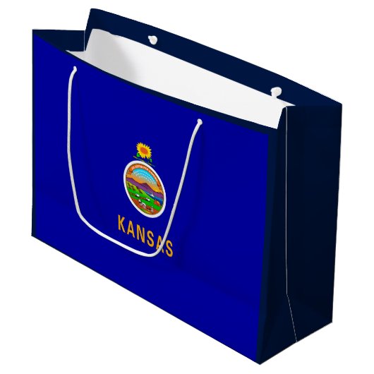 Vlagontwerp Kansas-staat Large Cadeautasje (Voorkant Gekanteld)
