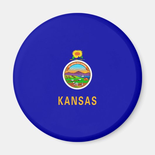 Vlagontwerp Kansas-staat Magneet (Voorkant)