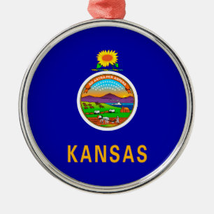 Vlagontwerp Kansas-staat Metalen Ornament