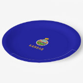 Vlagontwerp Kansas-staat Papieren Bordje (Gekanteld)