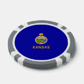 Vlagontwerp Kansas-staat Pokerchips (Enkel)