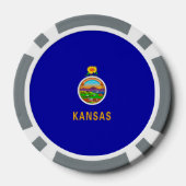 Vlagontwerp Kansas-staat Pokerchips (Achterkant)