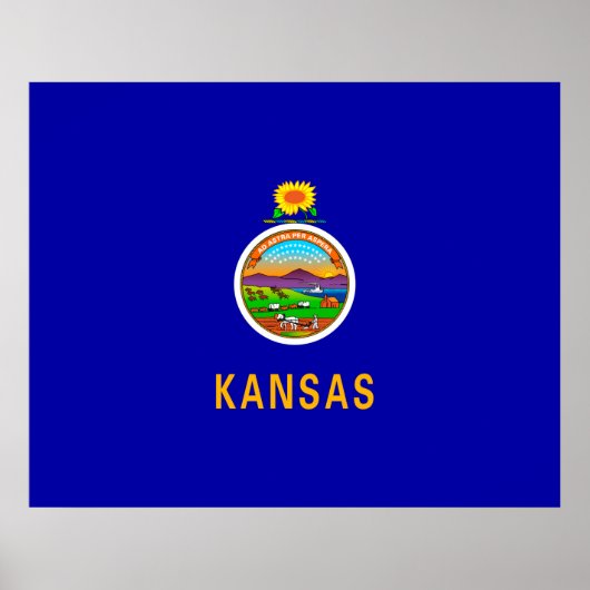 Vlagontwerp Kansas-staat Poster (Voorkant)