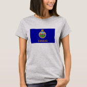 Vlagontwerp Kansas-staat T-shirt (Voorkant)