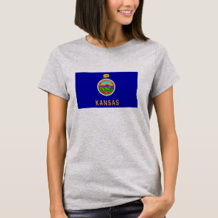 Vlagontwerp Kansas-staat T-shirt