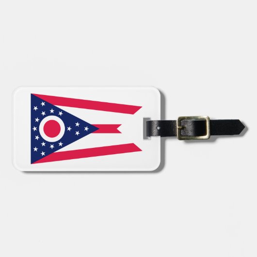 Vlagontwerp Ohio State Bagagelabel (Voorkant horizontaal)