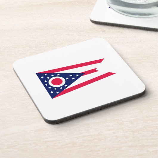 Vlagontwerp Ohio State Bier Onderzetter (Linkerzijde)