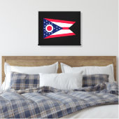 Vlagontwerp Ohio State Canvas Afdruk (Insitu (Slaapkamer))