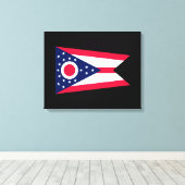 Vlagontwerp Ohio State Canvas Afdruk (Insitu (Houten vloer))