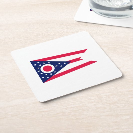 Vlagontwerp Ohio State Kartonnen Onderzetters (Schuin)