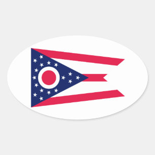 Vlagontwerp Ohio State Ovale Sticker