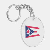 Vlagontwerp Ohio State Sleutelhanger (Voorkant Links)