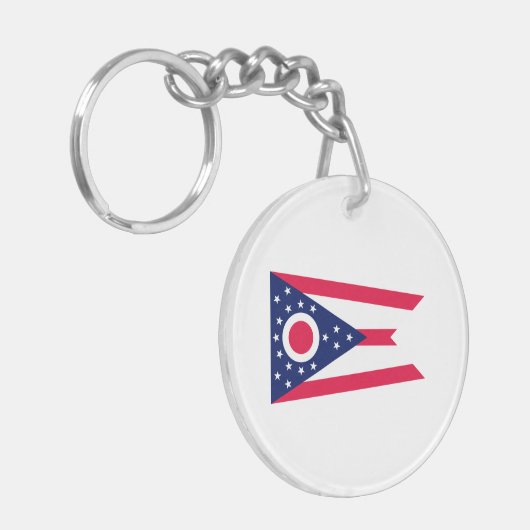 Vlagontwerp Ohio State Sleutelhanger (Voorkant Links)
