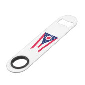 Vlagontwerp Ohio State Speed Flessenopener (Voorkant Gekanteld)