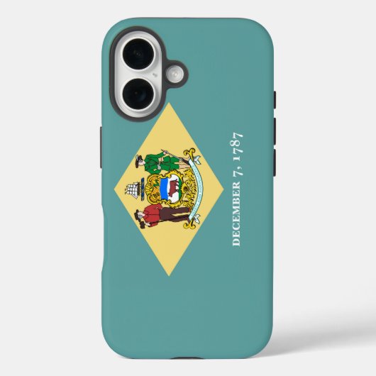 Vlagontwerp van de staat Delaware Case-Mate iPhone Case (Achterkant)
