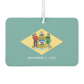 Vlagontwerp van de staat Delaware Luchtverfrisser (Achterkant)