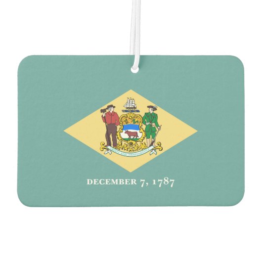 Vlagontwerp van de staat Delaware Luchtverfrisser (Achterkant)