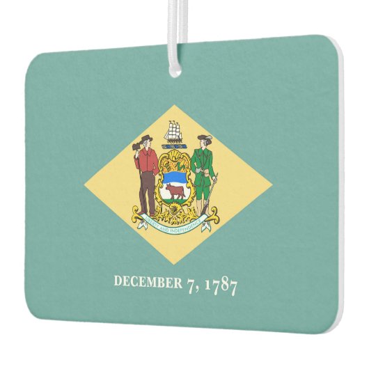 Vlagontwerp van de staat Delaware Luchtverfrisser (Links)