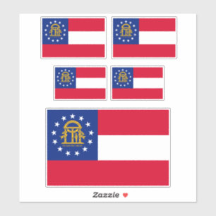 Vlagontwerp van de staat Georgia Sticker