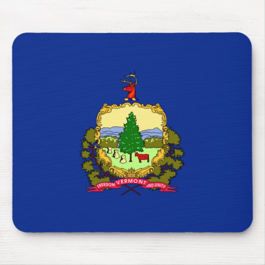 Vlagontwerp van de staat Vermont Muismat (Voorkant)