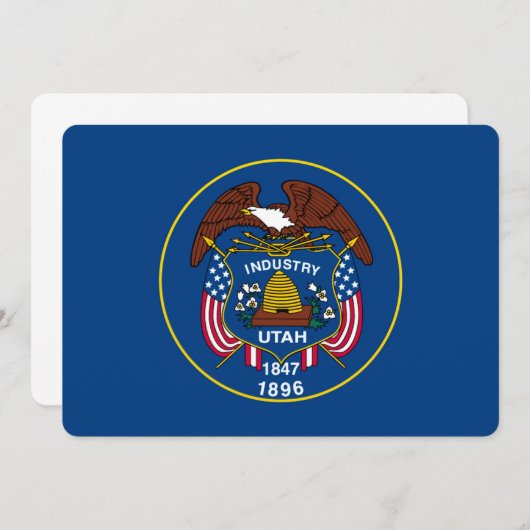 Vlagontwerp van de Utah-staat (Voorkant / Achterkant)