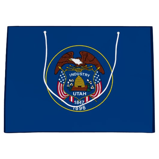 Vlagontwerp van de Utah-staat Large Cadeautasje (Voorkant)