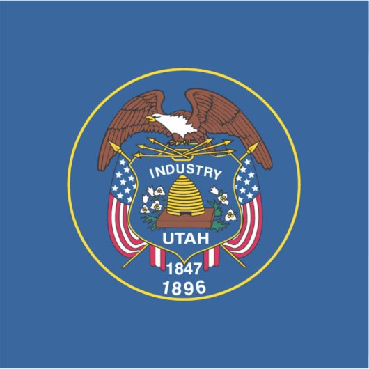 Vlagontwerp van de Utah-staat Sticker (Voorkant)