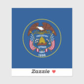 Vlagontwerp van de Utah-staat Sticker (Vel)