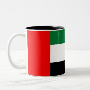 Vlagontwerp van de Verenigde Arabische Emiraten Tweekleurige Koffiemok