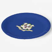 Vlagontwerp verbindingsstaat papieren bordje (Gekanteld)