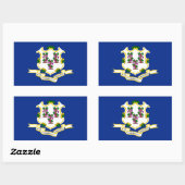 Vlagontwerp verbindingsstaat rechthoekige sticker (Vel)