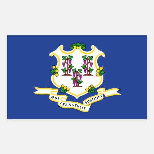 Vlagontwerp verbindingsstaat rechthoekige sticker (Voorkant)
