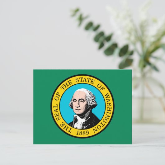 Vlagontwerp voor Washington State Briefkaart (Staand voorkant)