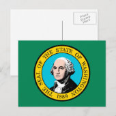 Vlagontwerp voor Washington State Briefkaart (Voorkant / Achterkant)