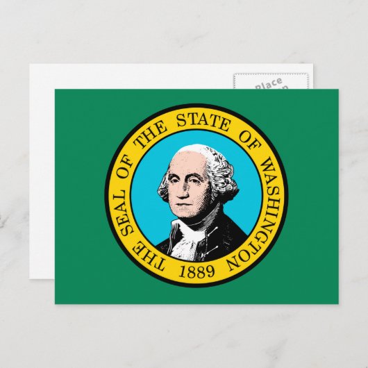 Vlagontwerp voor Washington State Briefkaart (Voorkant / Achterkant)