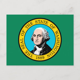 Vlagontwerp voor Washington State Briefkaart