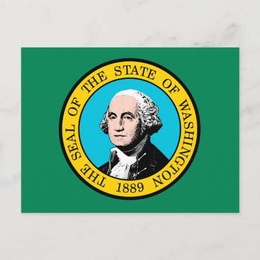 Vlagontwerp voor Washington State Briefkaart (Voorkant)