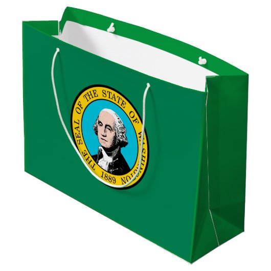 Vlagontwerp voor Washington State Groot Cadeauzakje (Achterkant Gekanteld)