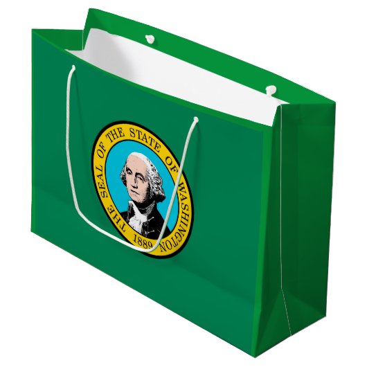 Vlagontwerp voor Washington State Groot Cadeauzakje (Voorkant Gekanteld)